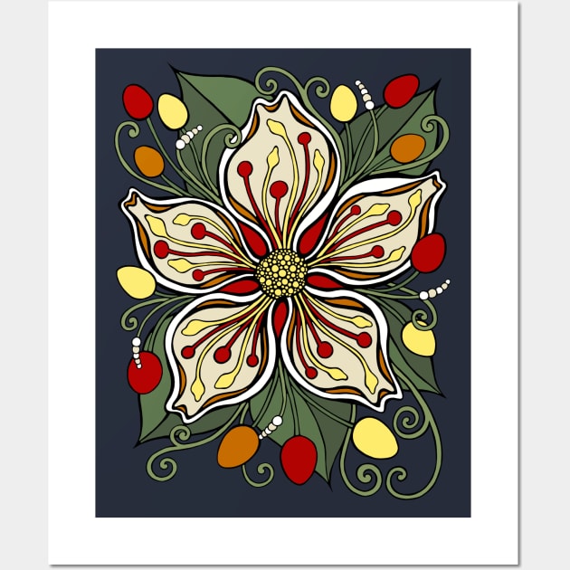 Magnolia Blossom Wall Art by OfficeInk